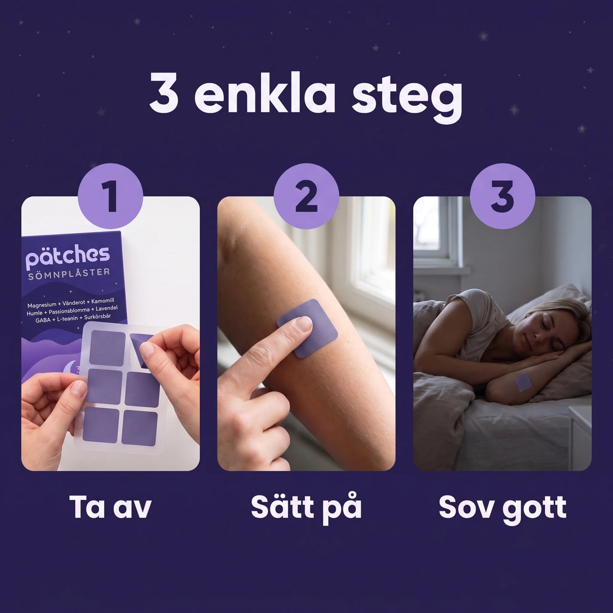 Så använder du sömnplåstret